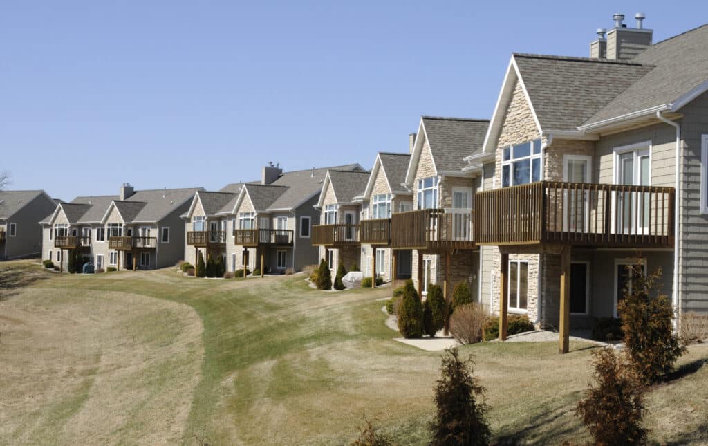 Condominiums All the Same; Long Line of Identical, Repetitious Condos